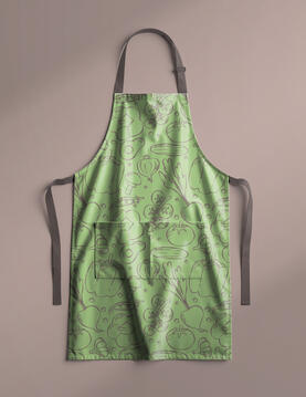 Apron with vegetable pattern